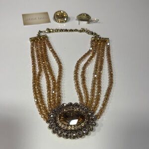 Heidi Daus Gold and Silver Multi-Strand Necklace